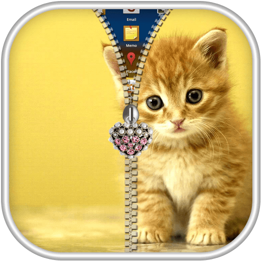 Kitty Cat Zipper Lock Screen