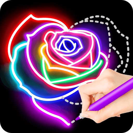 Learn To Draw Glow Flower