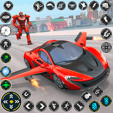 Flying Car Robot Game Car Game