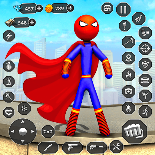 Stick Rope Hero Superhero Game