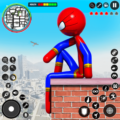 Stickman Rope Hero Spider Game