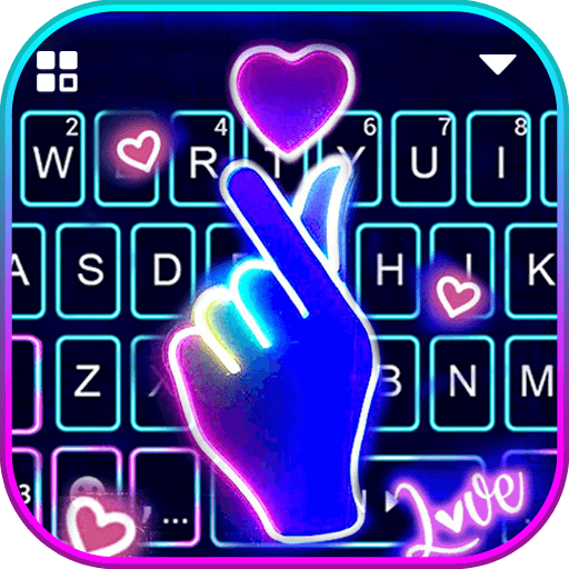 Love Heart Neon Theme