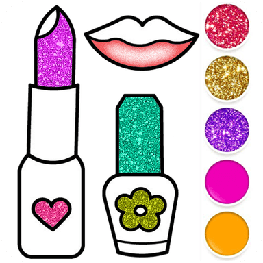 Glitter Beauty Coloring Pages