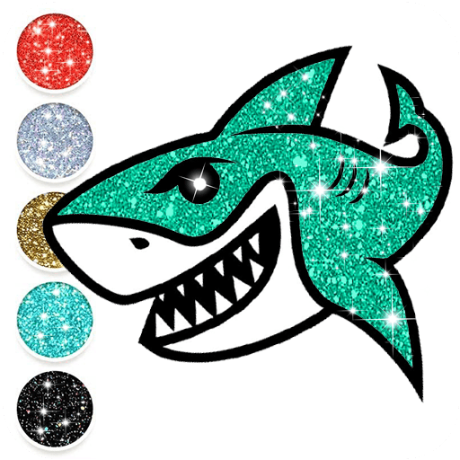 Baby Shark Glitter Coloring