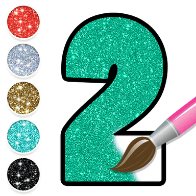 Glitter Number & ABC Coloring