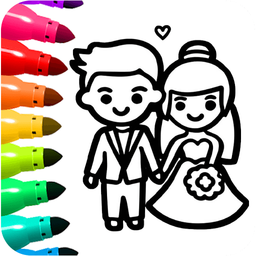 Princess Wedding Coloring Game