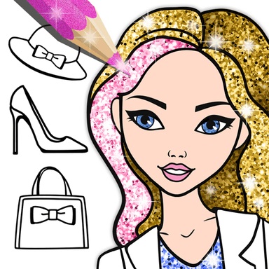 Fashion Coloring Book Glitter