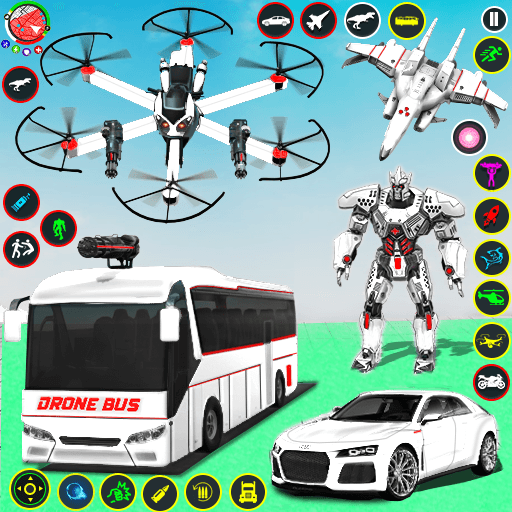 Bus Robot Car Drone Robot Game