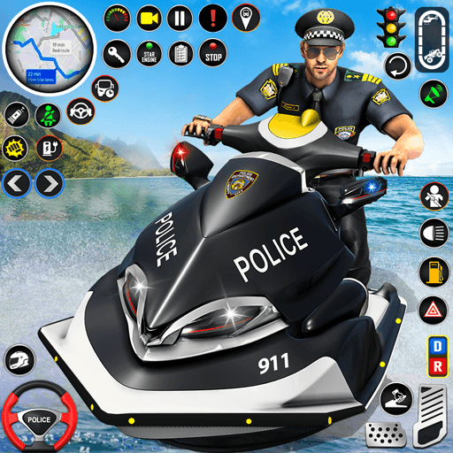 Police Boat Chase Crime Games