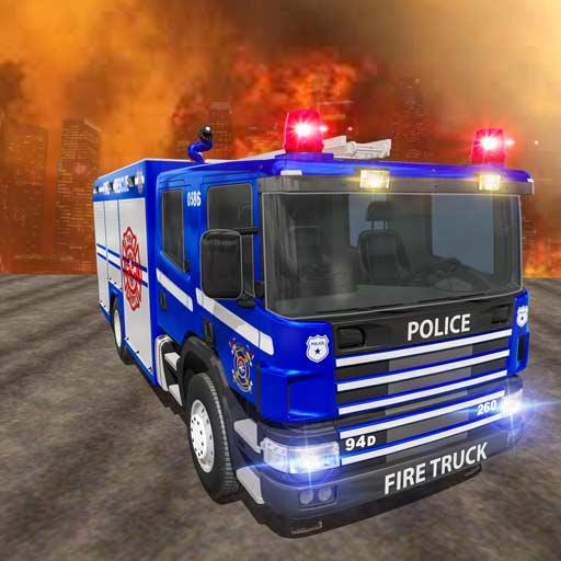 Police Ambulance Fire Truck