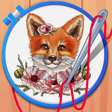 Cross Stitch Coloring Art