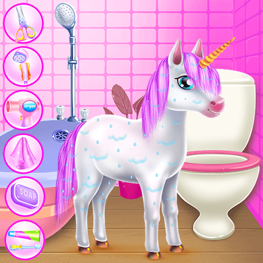 Cute Unicorn Caring & Dressup