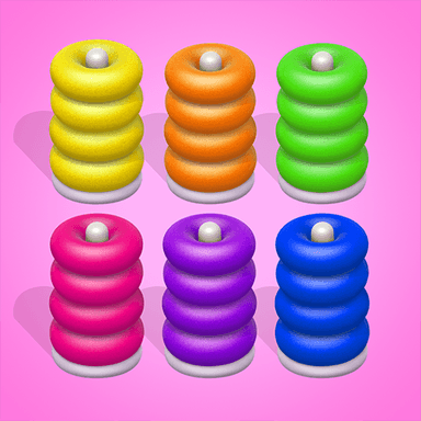 Color Sort 3D — Hoop Stack