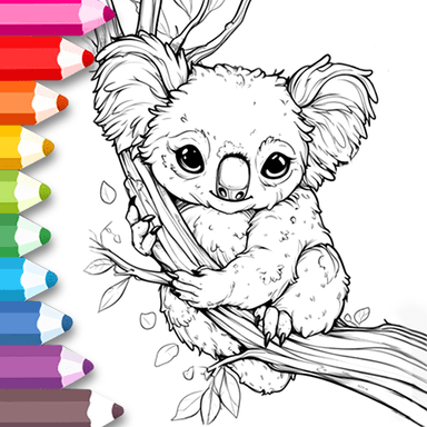 Animal coloring book kids game