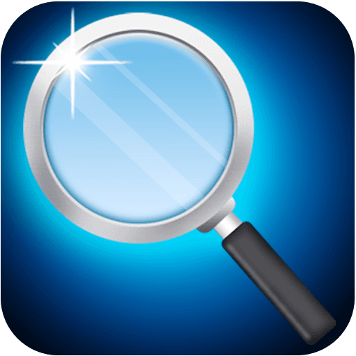 magnifying glass with light