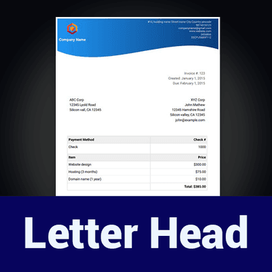 Letterhead Maker with logo PDF