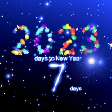 New Year's day countdown